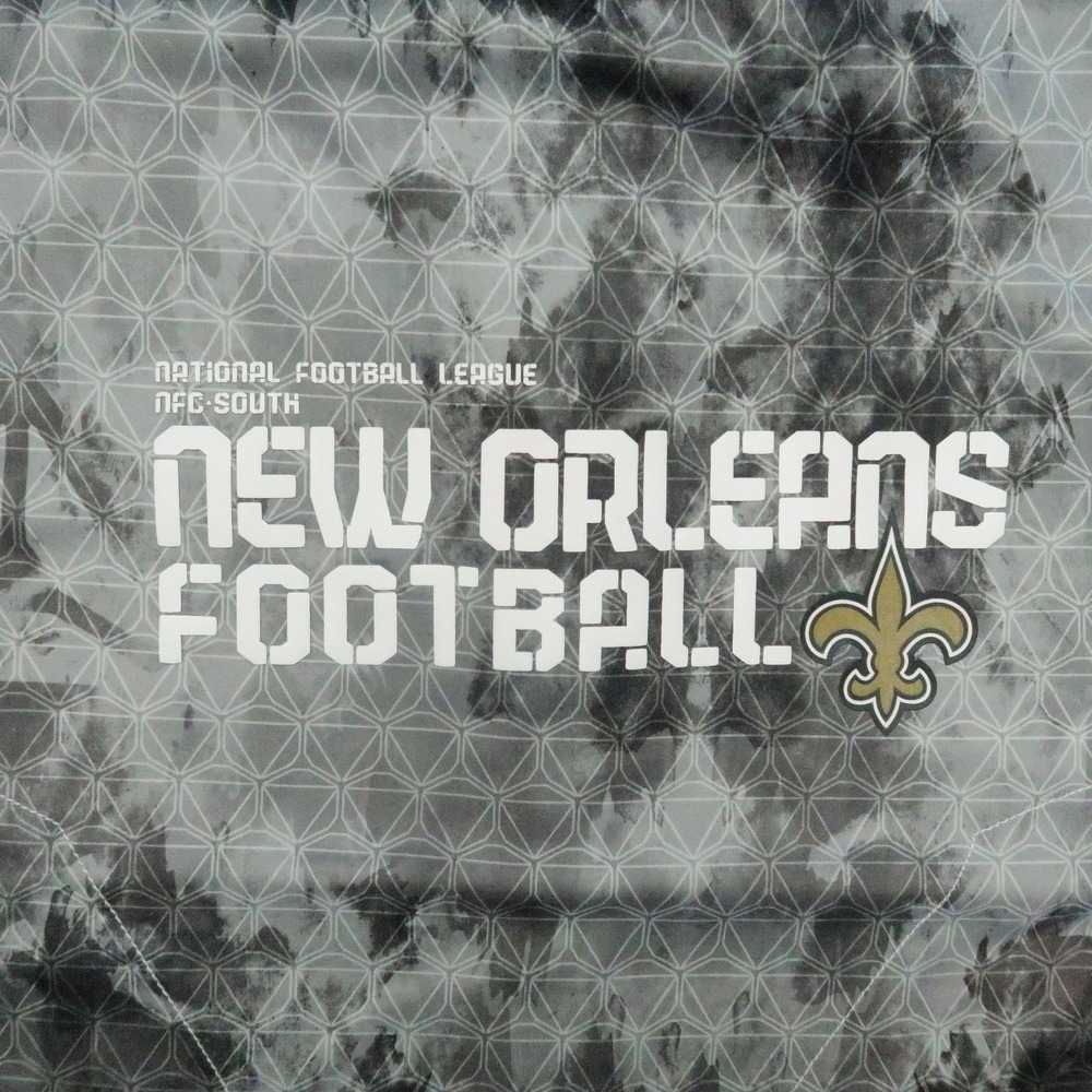 New Orleans Saints Jacket Mens Large NFL Football Reebok Onfield Full Zip Hoodie - Picture 8 of 12